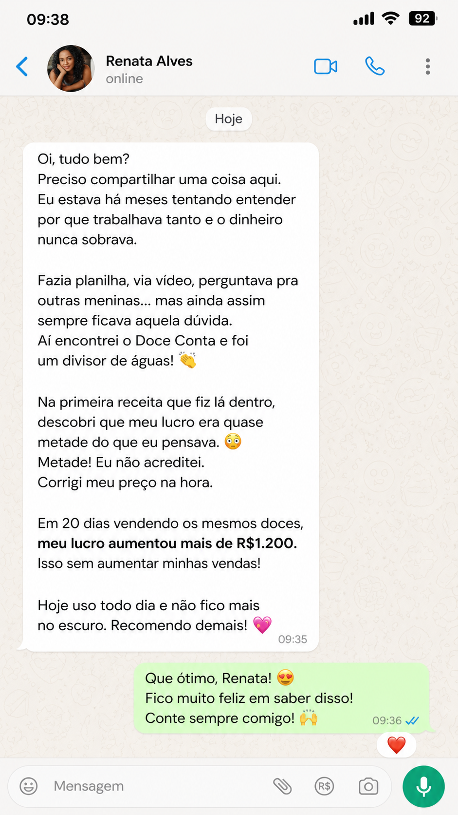 Depoimento de cliente